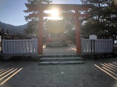 ド逆光の清盛神社