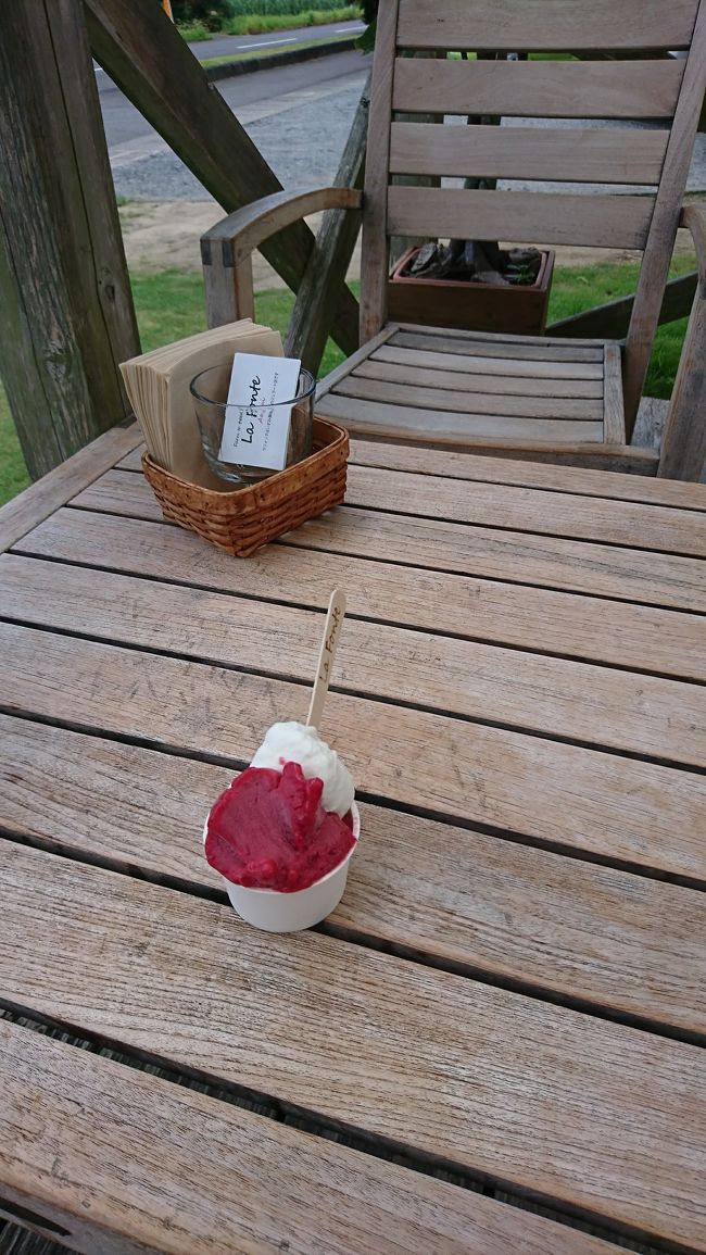 またバスに乗り、ジェラートで人気のあるラフォレントさんへ行きました。暑いので冷たいジェラートが美味しい‼