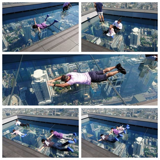 透明のガラス張りは、携帯持ちながら入れません。<br />ガラス保護する為に保護袋を履いて歩きます。<br />観光客は歩いたり、寝転んだりします。<br />写真はロープが引かれてるので、誰かが撮って貰えば問題ありません。<br />