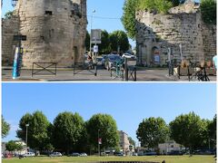 （写真上）旧市街に残るもう１ケ所の城壁の「カヴァルリ門」
　　　　　※こちらの城壁はローマ時代ではなく中世のものだそう。

（写真下）「カヴァルリ門」から旧市街の外に出ると
　　　　　その向こう側に目指す場所があります。