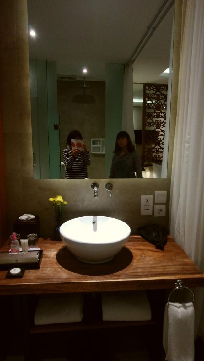 洗面台<br />コンパクトですが綺麗です<br />お花が飾ってあります<br />