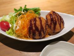 夕食は福井の「菜郷」で。お野菜がおいしい。サトイモのコロッケ最高！
