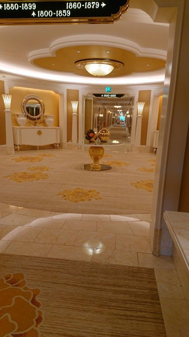 とうとう帰る日が・・・ホテルの廊下です。<br />４差路ぐらいわかれてます