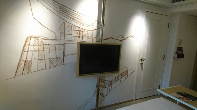 TV。<br /><br />尚、泊ったお部屋はコネクティングルームだったので扉がありましたが<br />鍵はしっかり閉まっていました。