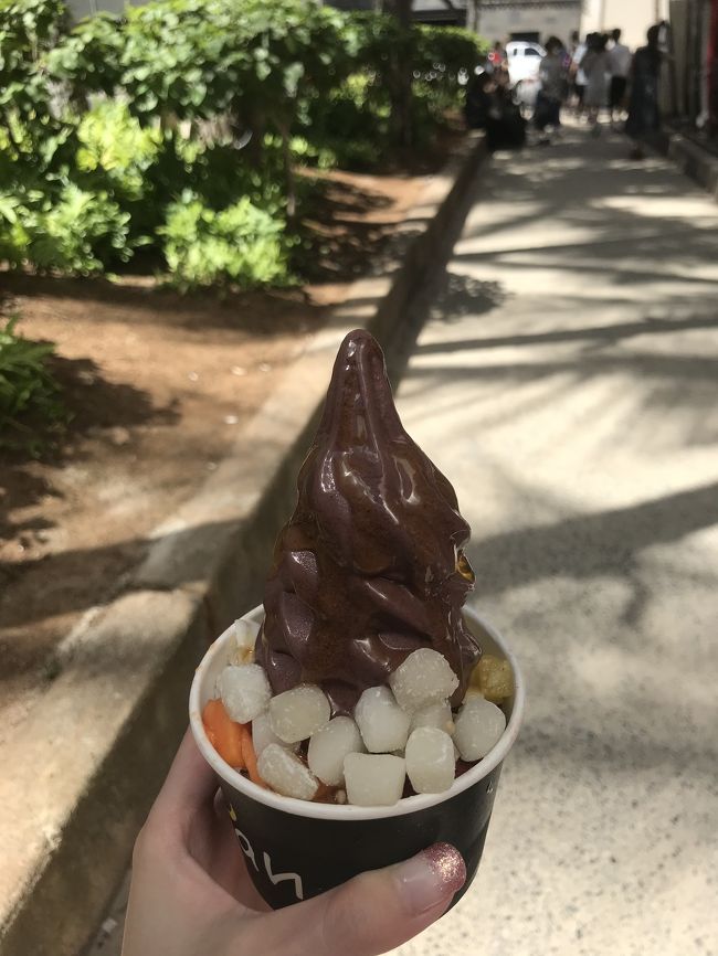 結果おもち大正解。<br />アサイーのアイスもとっても美味しかった💕<br />今度はバナナ味を食べたい笑