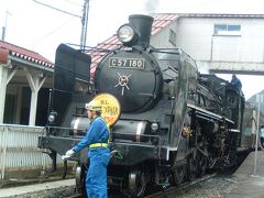 津川駅停車中のＳＬばんえつ物語