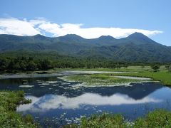 一湖と知床連山。