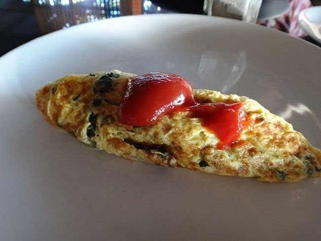 オムレツも焼いてもらって～<br />最後の朝ごはんを満喫しました。