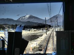 今市を出ると雪を被った恐らく男体山。
天気が良く気持ちいいですね。