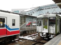 ２度目の宮古駅
乗ってきた列車には雪が結構付いてます。
JR東日本アプリのGPSで路線を埋めていく「トレすご」はミス無し一発クリア