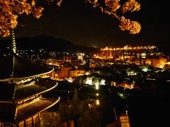 天寧寺三重塔と尾道水道の夜景