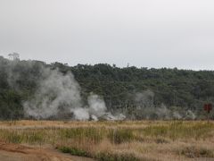 次にやって来たのが、キラウエア火山。

蒸気が上がっているのが見える。