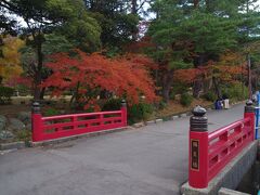 昨日の中野邸と異なりたくさんの人が訪れていました。
時間が限られているので、弥彦神社に向かわずに駅近くの弥彦公園で紅葉を見ることにしました。