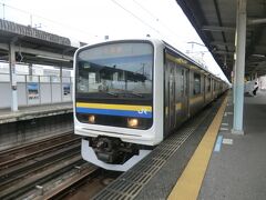 8:54
来ました。
房総の普通列車ではお馴染みの209系です。

④普通237M.安房鴨川行
茂原.8:54→御宿.9:28
[乗]JR東日本:クハ209-2143