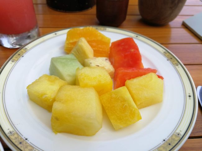 インターコンチネンタルバリリゾート<br />Taman Gitaレストラン<br />南国のフルーツが大好きです。