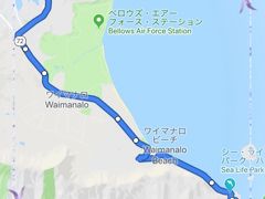 まず、ハワイカイから23番バスで、ラニカイまで行きました！
東海岸ドライブ最高です♪