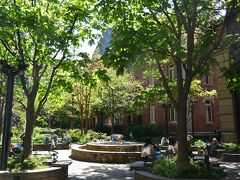 友達との待ち合わせで、初めて『丸の内ブリックスクエア』へ。

新緑がまぶしく、都会の中のオアシスという感じ。