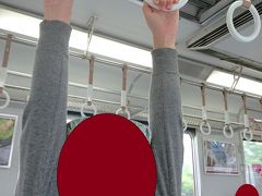  つり革に手が届くようになってご満悦です。
