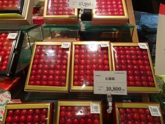 チェックアウト後
東京土産を買いに大丸へ寄り道しました。
佐藤錦（￥10,800-）　買えません。見るだけ。