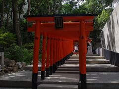 さらに歩いて、生田神社にやってきました。

本殿横には、鳥居が何重にも立っていました。
