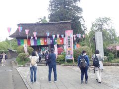 ぞろぞろと塩船観音寺へ歩くこと8分ほど

寺前の駐車場は既に満車もあり