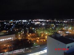 東横インの最上階から見た、弘前城東地区の夜景。