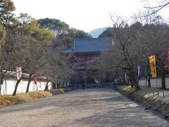 醍醐寺のこの正面の通路を見ただけでも、巨大な寺院というのが分かります。