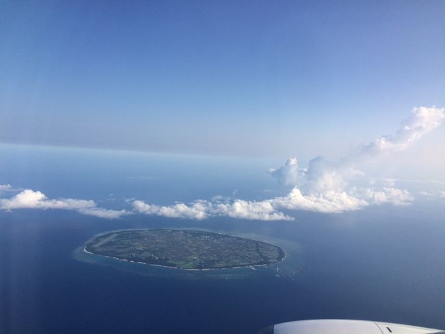 飛行機内から見えた多良間島
