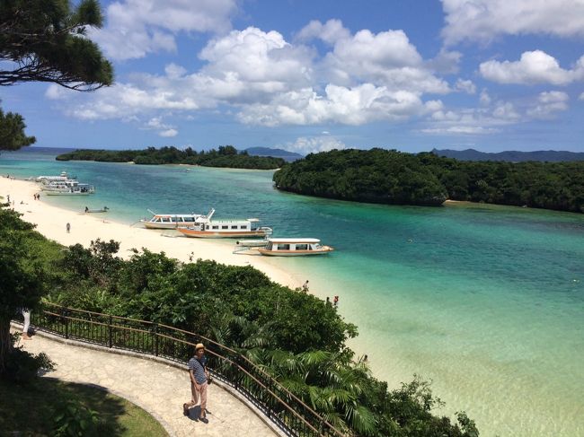 乗船したグラスボートは我々含めて4組のみ。湾内の素晴らしい眺めとサンゴや魚を鑑賞。