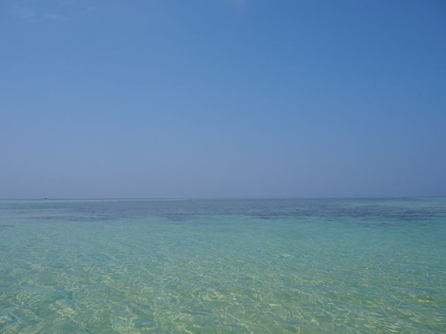 沖合に珊瑚があって、シュノーケリングをしました。<br />白砂の砂地に珊瑚が所々にあるので、明るい海の中に珊瑚や小さな魚がキラキラ。<br />