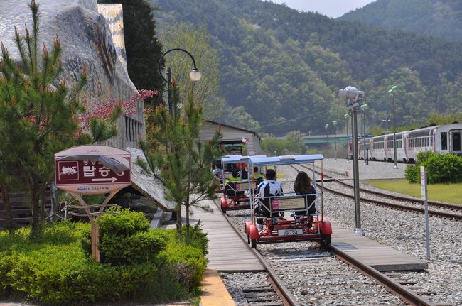 　2人乗りレイルバイクです。