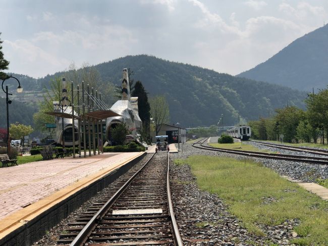 　先ほど風景列車に乗ったホーム
