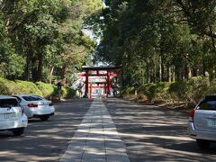 東京杉並の、大宮八幡宮さんの長い参道と鳥居です。