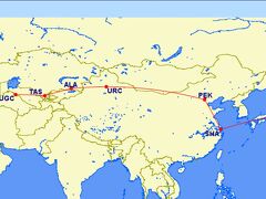 4/26-4/27
まずは羽田空港から上海と北京経由でウルムチへ
ここで今回の旅のメンバー5人が集結します。
当初、ウルムチからトルクメニスタンのアシガバードに中国南方航空で直接飛ぶ予定でしたが、フライトキャンセルでルート変更せざるを得なくなりました。
ウルムチからの出国はほんと大変で約1名もしかしたら搭乗できないのでわ？という事態に(^◇^;)
でも、これは後ほどの前触れでしかありませんでした

https://4travel.jp/travelogue/11481271