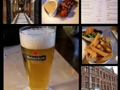 夜は自由時間（このツアーは主には団体行動だけど、ところどころに自由時間が設定されている）なので、アムステルダム中央駅へ。

夕食は1st klasという、かつての一等車用待合ラウンジを改装したレストランへ。

鳥はカリッカリ。ポテトもカッチカチ、そして写真無いけどクロケットもコッチコチ（味はそんなに悪くない）良く噛んで食べましたよ。
しかしここが第一希望だったので、無事に入れた事がとにかく嬉しかった。


