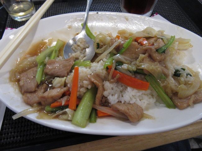 豚肉（火偏に會)飯(豚あんかけ飯)は美味しかったです。日本の中華丼とあまり変わらない感じでした。