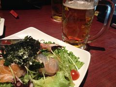 深夜営業してる居酒屋に飛び込んでお疲れビール！
次は何処いく？なんて話をしながら小一時間ほど楽しみました。