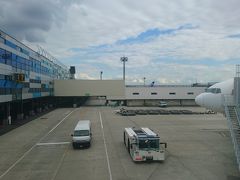 大阪伊丹空港に到着しました。最近、飛行機の写真でこういうアングルの写真を撮るのはまっています。