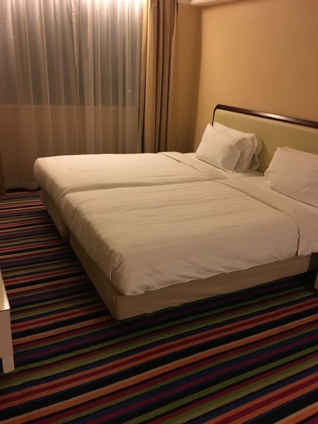 空港からはバスでホテルへ。<br />早歩きして乗り込んだバス、事前に調べていた路線に乗ったつもりが、違ってた！え、えー⁈運転手さんにホテル名伝えて確かめたのに。焦<br />スマホを見ていた夫が途中で気づき、近いエリアまで乗って、タクシーへ乗換。<br />何とか無事ホテル着。夫&amp;スマホ有難う。