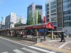 岡電の岡山駅前電停へ。