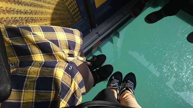 妹がクリスタルに乗ってもいいよ言ってくれたので、クリスタルゴンドラに！<br />この日は上でイベントがあって普通車のほうが混んでいました。