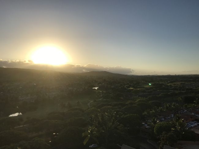 山側から朝日が昇ってきました～