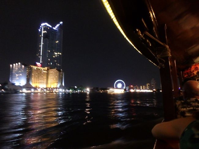 ああ～やっと帰れる・・ｗ<br />長い一日だったー<br /><br />https://youtu.be/a6oOdbO7nIA<br />アジアティークの観覧車と倉庫マーケットの煌めきをぼんやり眺めながら、夜のチャオプラヤ川クルーズをしばしの間、楽しんでました。<br /><br />やっぱりリバーサイドのホテルは、遠いけど、こうやってちょっとしたナイトクルーズも兼ねて楽しめるのは大きな利点だと思います。