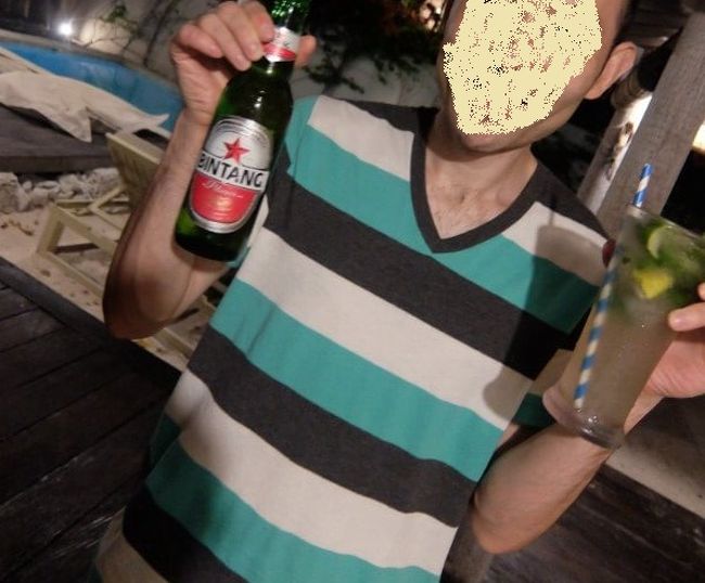 モヒート美味しい！<br />大人だけならそうでもなかったかもしれませんが、子連れには大変な移動でした。個人的には過去最低の移動でした・・・明日から楽しみます！<br /><br />旅行記全文<br />http://familyholiday.work/2018/08/14/%E3%82%A4%E3%83%B3%E3%83%89%E3%83%8D%E3%82%B7%E3%82%A2%E3%81%AE%E6%97%853%E6%97%A5%E7%9B%AE%e3%80%80%E3%82%AE%E3%83%AA%E3%83%A1%E3%83%8E%E3%81%B8%EF%BC%81%E5%8F%B2%E4%B8%8A%E6%9C%80%E4%BD%8E%E3%81%AE/