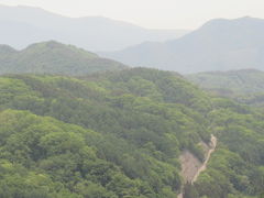 雪をかぶった山が見えてるんですが、カメラが悪いので、映りません。