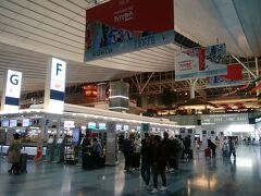 リムジンは渋滞もなくすんなりと羽田空港国際線ターミナルに到着しての、いつもなら行けるFカウンターを通過し、