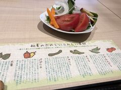 昼食は博多駅から近いJR九州ホテルのレストラン「ななつの花」へ。
九州の食材を中心としたビュッフェ形式のレストランで、野菜をメインに美味しくいただきました。
