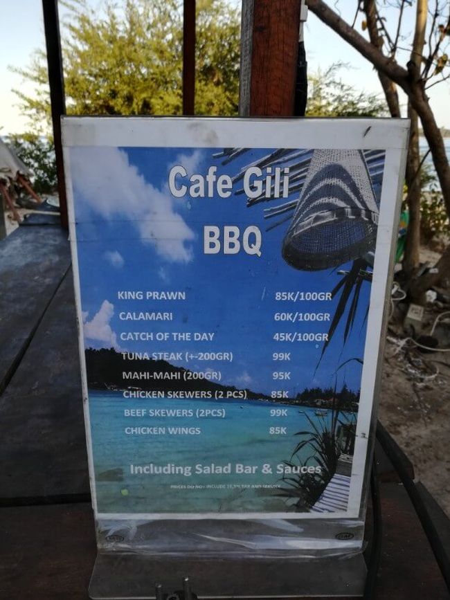 BBQ！メニューはこんな感じです。