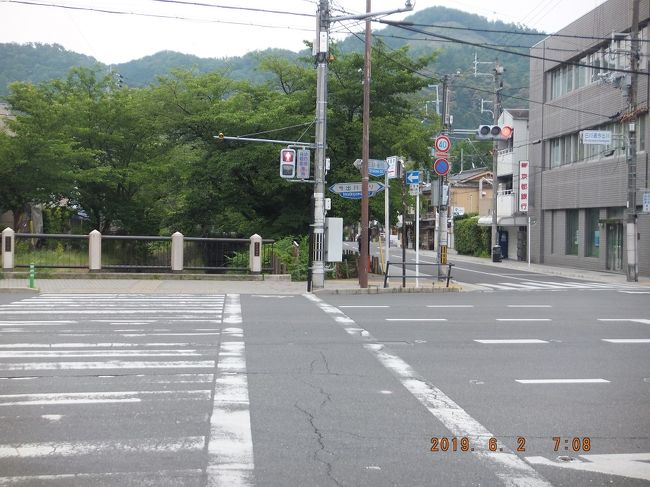 浄土寺橋遠景　トレイル表示板が見える