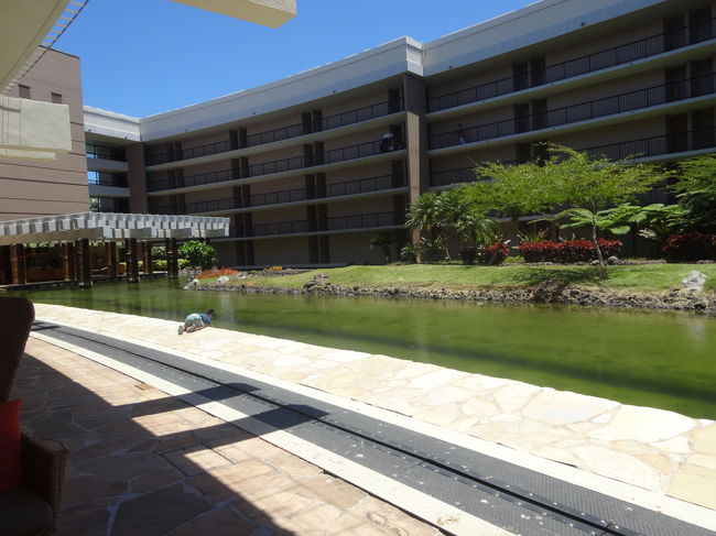 宿泊棟を通って。